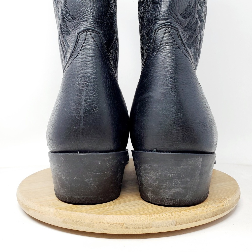 Ariat Heritage Boots Mens 13 D Black Leather Pull On R Toe Western Cowboy Shoes - Picture 11 of 15